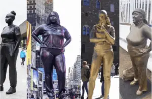 overweight statues depicting defeat not empowerment
