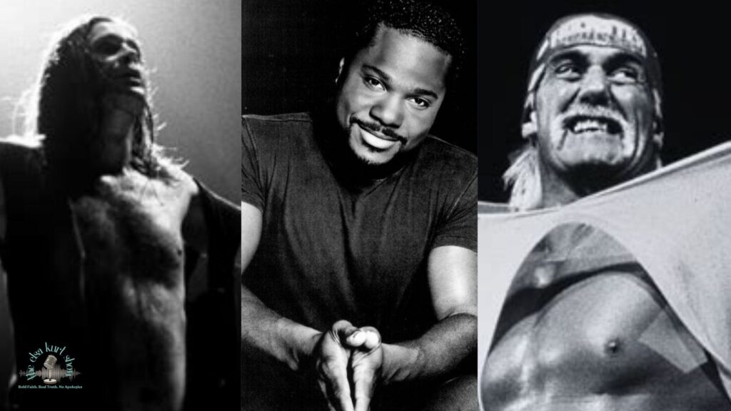 A tribute to Ozzy Osbourne, Malcolm-Jamal Warner, and Hulk Hogan with reflective text on how celebrity deaths awaken grief and nostalgia.