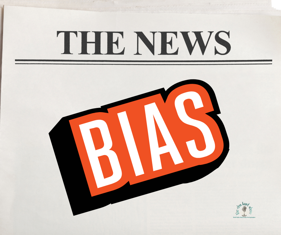 Newspaper headlines with the word 'Bias' stamped across.
